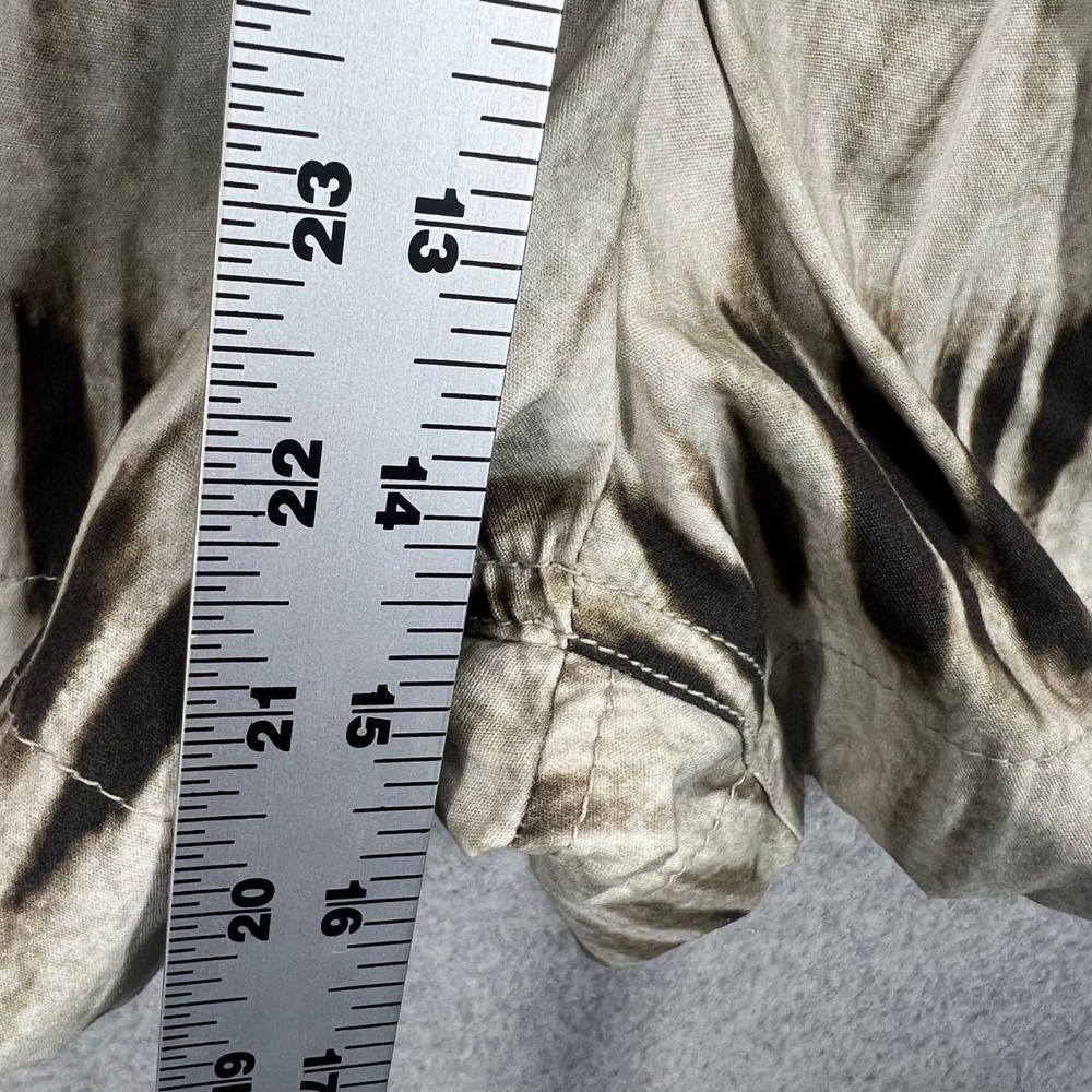 Isabel Marant Ilirya Shorts Womens 38 Khaki Tie Dye Ikat High Waist Cotton NWT - Picture 8 of 11